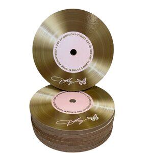 Dolly Parton Record Shaped Coasters Dollywood Cork